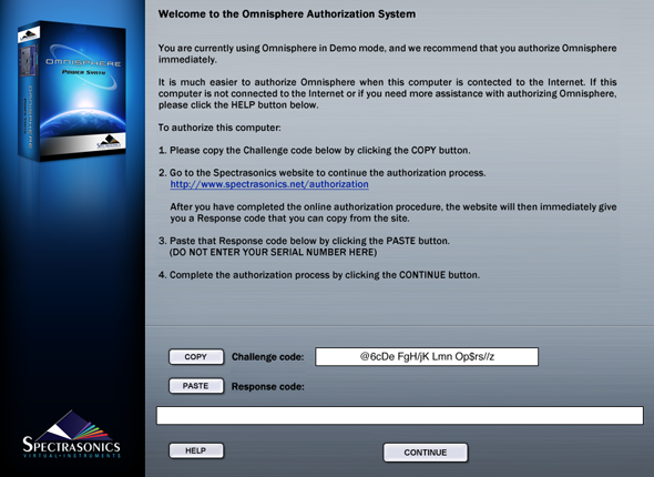 response code for omnisphere