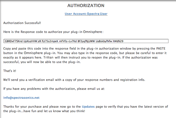 response code omnisphere