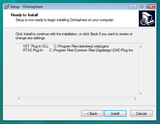 omnisphere 2.5 pro tools plug in didn;t install